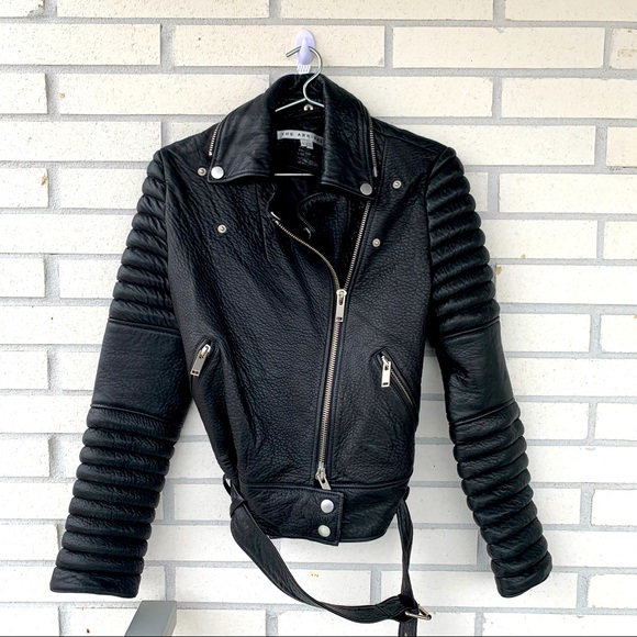 Rainier Leather Moto Biker Jacket by The Arrivals NWOT - Picture 3 of 6